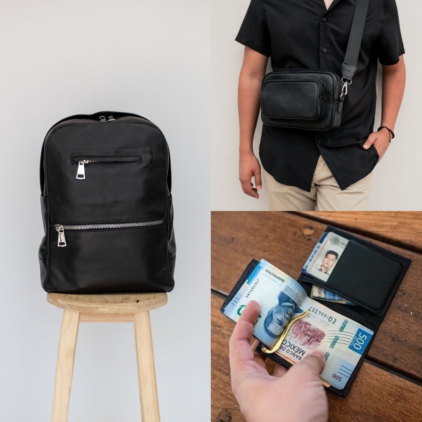 Kit Backpack Cairo + Crossbody Madrid + Tarjetero Dakiti