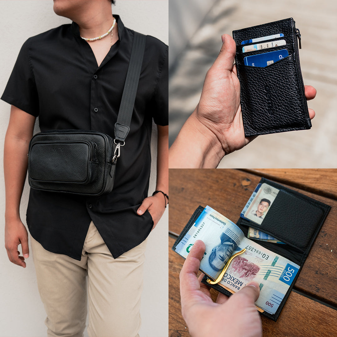 Kit Crossbody Madrid + Tarjetero Moscow + Trajetero Dakiti